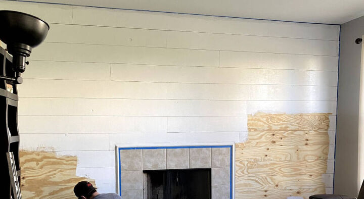 shiplap fireplace wall how to do it cheap easy