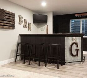 basement dry bar industrial design, Basement Bar Wall Decor
