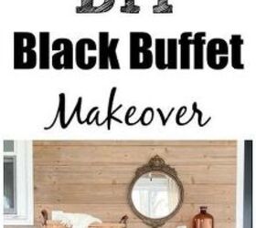 diy black buffet makeover