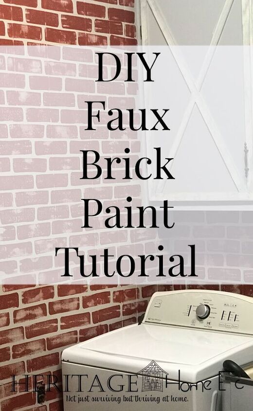 diy faux brick paint tutorial
