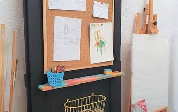 DIY Office Organizer From an Ugly Old Door