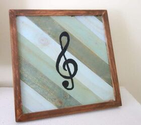 s 16 ideas for showcasing your love for music, A rustic piece of music note art