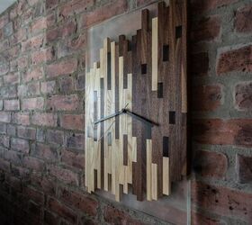 s 18 creative ways to use epoxy resin throughout your home, Put together a scrap wood pixelated clock