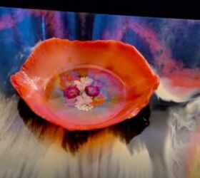 s 18 creative ways to use epoxy resin throughout your home, Shape a decorative floral bowl
