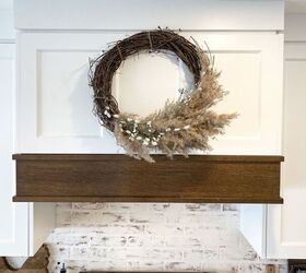 12 stunning ways to fill the space above your stove, Hang a fluffy pampas grass wreath