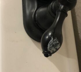 how to remove paint on black faucet