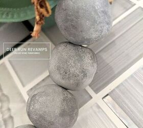 how to make concrete looking boho farmhouse beads using clay paint