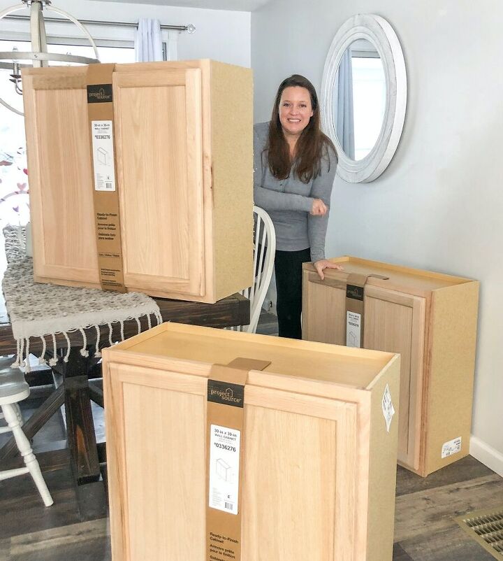 stock kitchen cabinets into dining room buffet