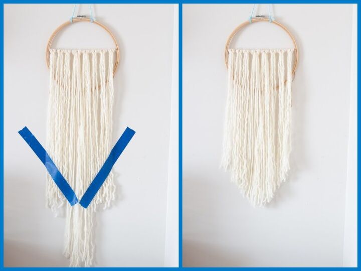how to make a charming and affordable yarn boho wall hanging