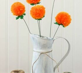 s make your space a cheery haven with 15 pom pom diys, A fun Anthropologie knock off bouquet