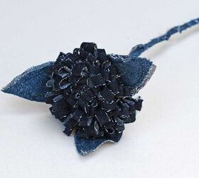 s make your space a cheery haven with 15 pom pom diys, These lovely denim flowers