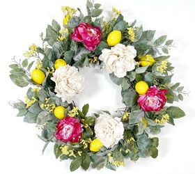 s 16 gorgeous home decor ideas you can make in one afternoon, Floral Lemon Wreath