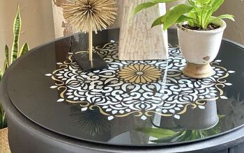  Projeto de vidro de mesa redonda pintado reverso