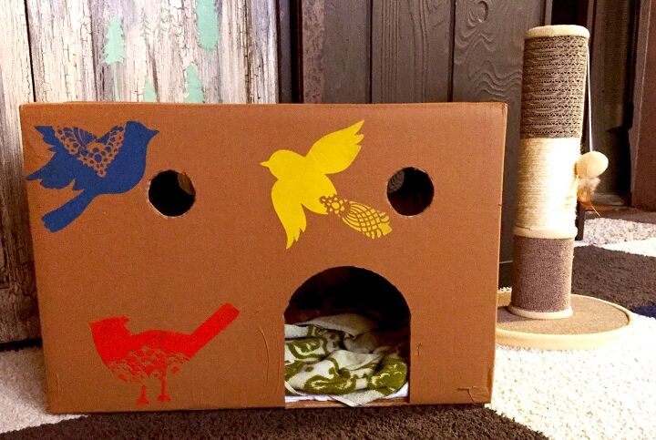 s show your furry friends you love them with these 16 ideas, This adorable cardboard cabin