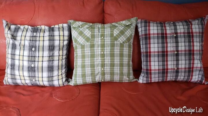 upcycled pillow covers from men s shirts
