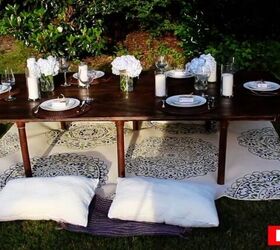 s 13 ways to get your yard ready for outdoor dining, Assemble an elegant PVC pipe table