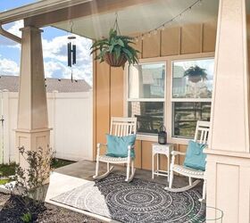 s 13 ways to get your yard ready for outdoor dining, Hang baskets of lush ferns along your porch