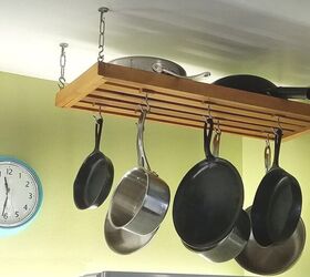 post, The rack holds all our pots pans skillets and even a wok within easy reach