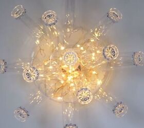 s 14 ways to make your home sparkle with fairy lights, Create a chandelier style decorative wall light