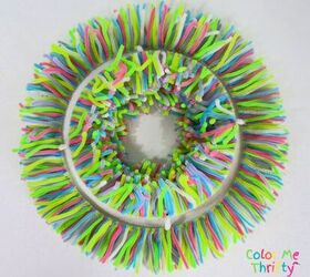 diy spring wreath from pipe cleaners