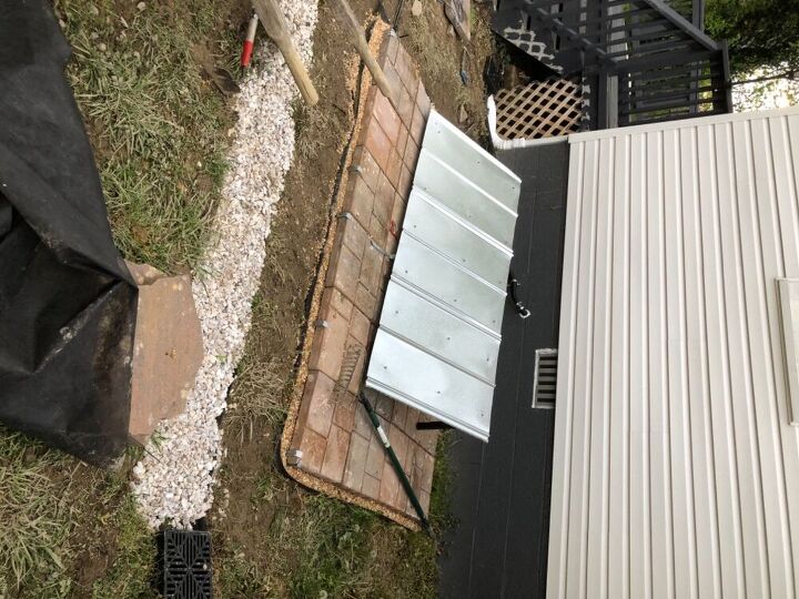 metal awning over front door