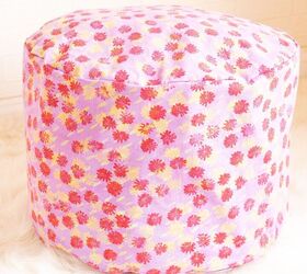 how to make a diy floor pouf fabric scrap buster