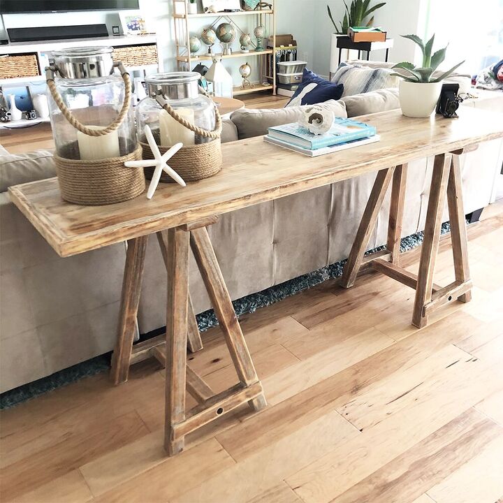 trash to treasure pottery barn dupe console table