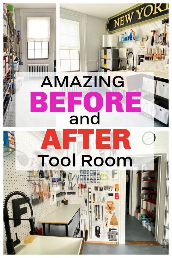 antes y despus del cuarto de herramientas
