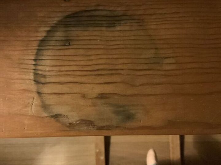 q how do i clean a black watermark from a windowsill