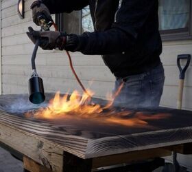 Why this guy completely burns the top of his wooden work desk