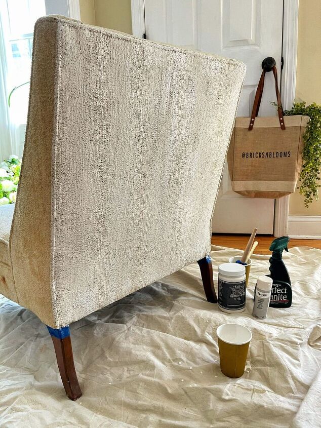 how to paint fabric upholstery with chalk paint