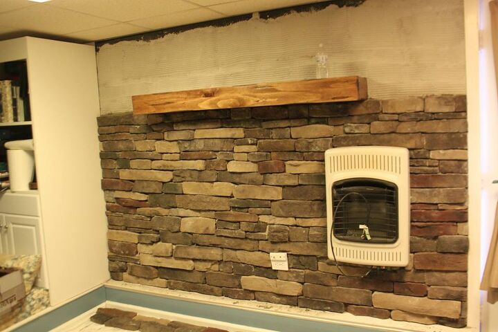 creating a faux stone wall