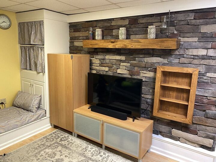 creating a faux stone wall