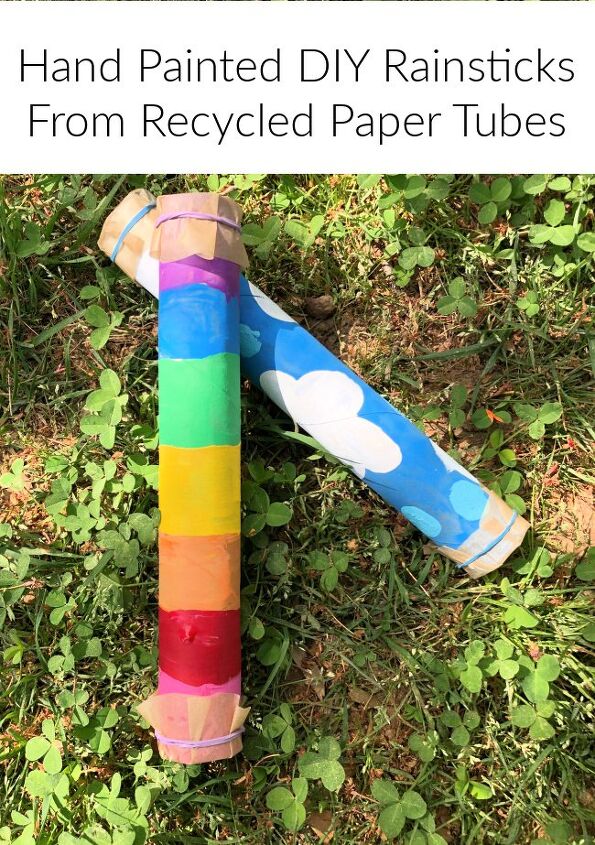 tubo de papel reciclado rainsticks