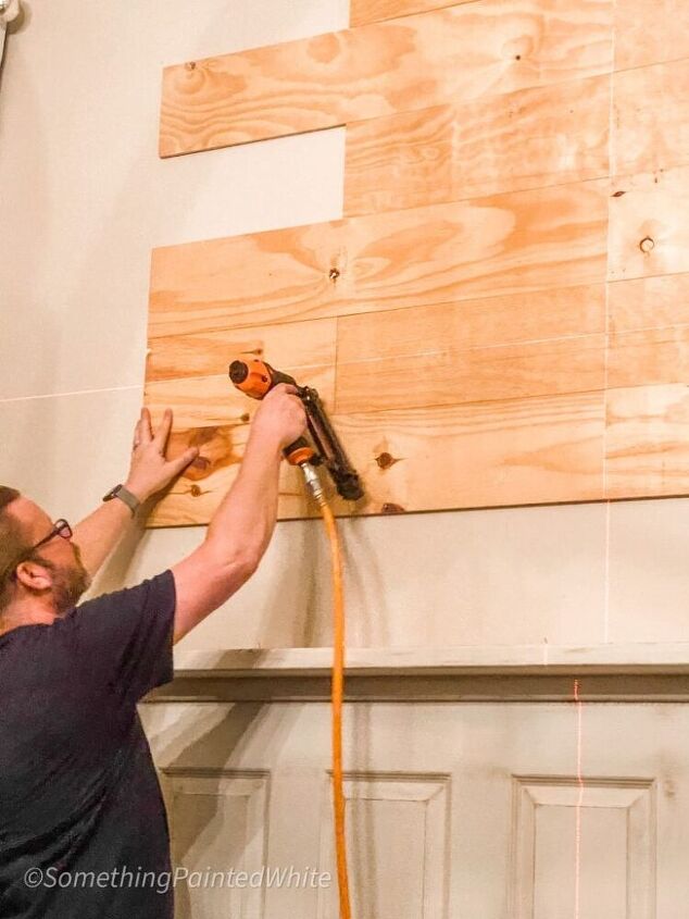 how we used wood flooring to create a fabulous shiplap feature wall in