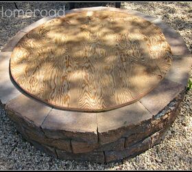 wooden fire pit cover