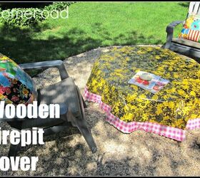 wooden fire pit cover