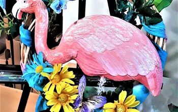 Flamingo Wreath With Dollar Tree Products