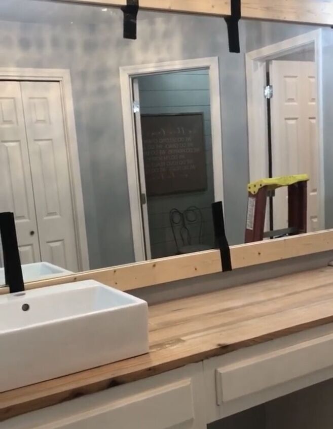 modern farmhouse master bathroom renovation