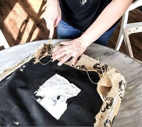 how to refinish a table chairs fabric seat covers using the same