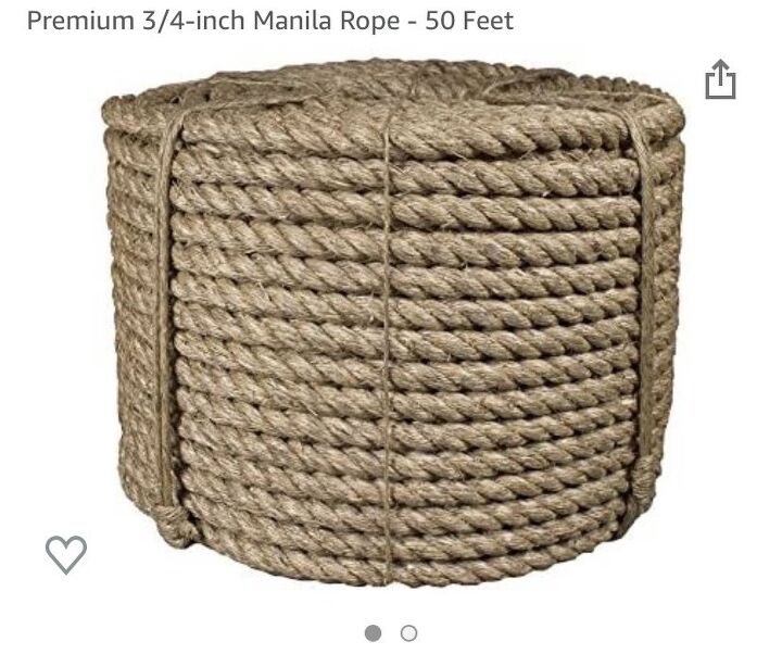 adding rope to the chain on a porch swing, Click here for the rope