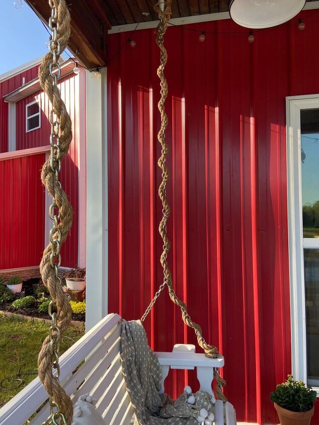 Swing Rope Chain Adding Rope to the Chain on a Porch Swing | Hometalk