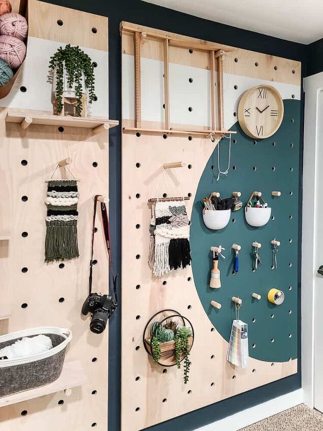 how to build a diy giant pegboard wall