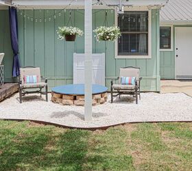 s 15 ways to make your backyard the best on the block this summer, Add a gravel patio with solar string lights