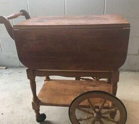 How she turned a dusty old tea cart into the prefect living room piece