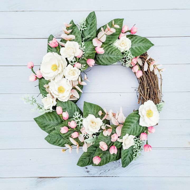 how to create a magnolia inspired wreath, Add Your Magnolia Buds