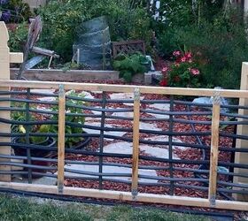 from broken garden hose to plant trellis to temp gate, New plan for my project Trellis Gate