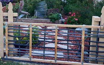 From Broken Garden Hose to Plant Trellis to Temp Gate