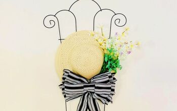 Flower and Sun Hat Wall Decoration