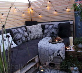 s 14 of the most impressive ways to transform a pallet right now, Create a beautiful Boho chic pallet sofa